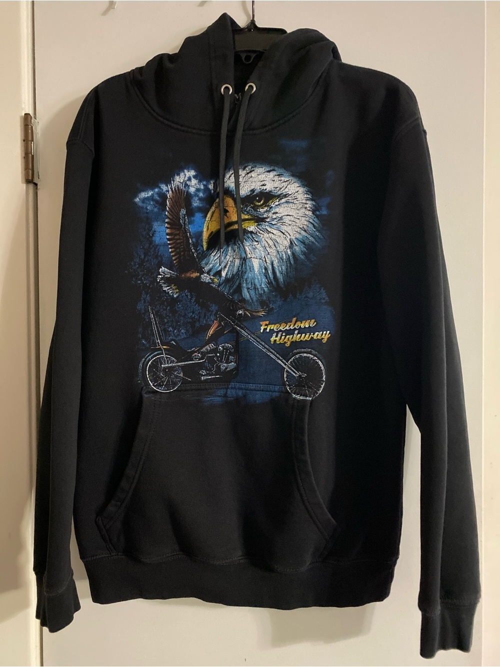 Freedom Highway Eagle Graphic Hoodie - Black